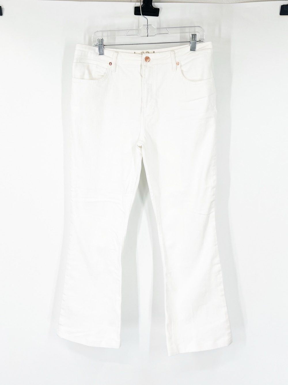 We the Free People High Rise Bootcut Jeans White